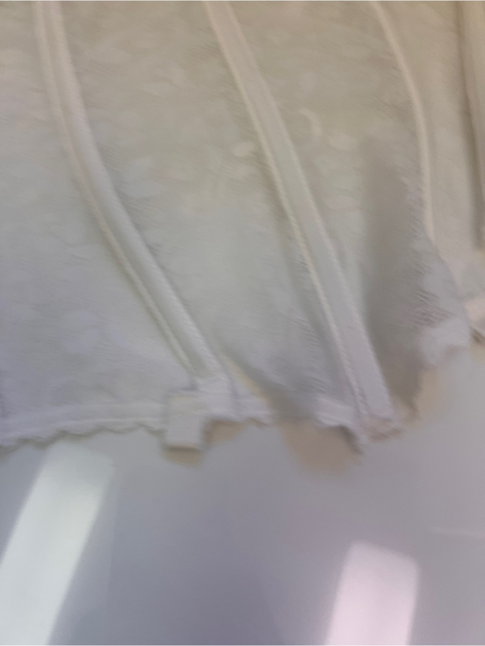 White Lace Bustier Bandeau with Floral Boning - Picture 4 of 6
